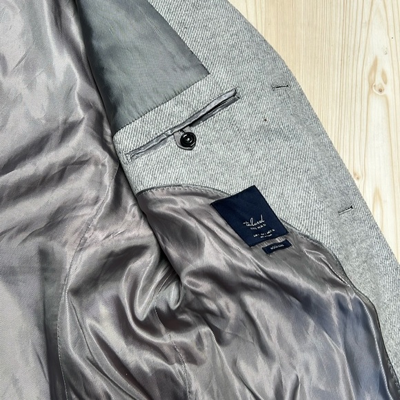 MNG Light Gray Wool Blend Trench Coat - Picture 14 of 16